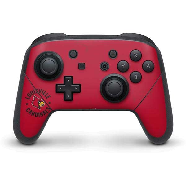 Skinit Decal Gaming Skin Compatible with Nintendo Switch Pro Controller - Officially Licensed University of Louisville Cardinals Faded Design