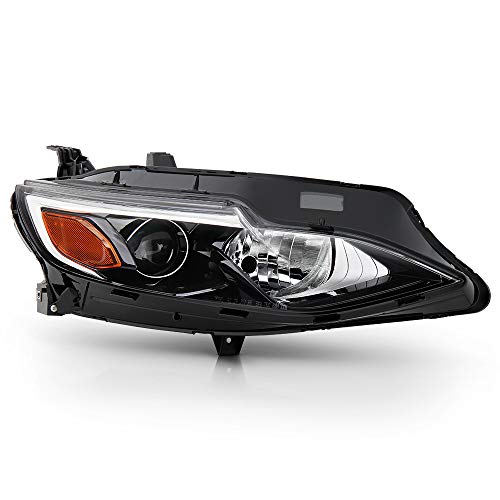 VIPMOTOZ OE-Style Right Halogen Projector Headlight For 2019-2022 Chevrolet Malibu Passenger Side Chrome Housing Headlamp Assembly Replacement
