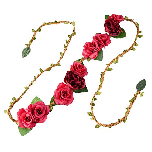 Flower Floral Rattan Belt Flower Sash Crown Wreath Headband Floral Garland JW66