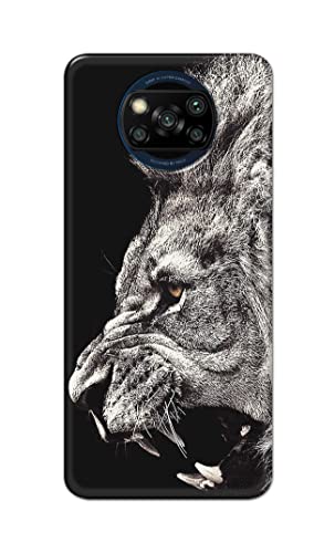 Image of Roaring Lion Hard Back Case Cover for Poco X3 Back Cover -(J5) VNS2225