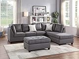 Poundex Sectional, Grey