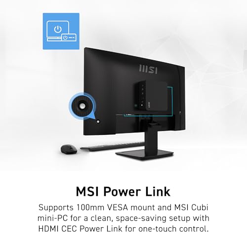 Image of msi PRO MP273Q E7 27-inch IPS 2560 x 1440 (QHD) Computer Monitor, 75Hz,Adaptive-Sync, HDMI, DP Port, VESA Mountable, Tilt, Speaker, 1ms, Black