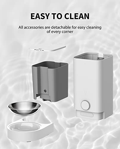 Petkit Automatic Cat Puppy Feeder With Stainless Steel Bowl, App Control, 10 Portions,10 Meal Plans Per Day, Low Food Led Indicator Pet Smart Feeder For Small Animals, Auto Pet Food Dispenser #TOP7
