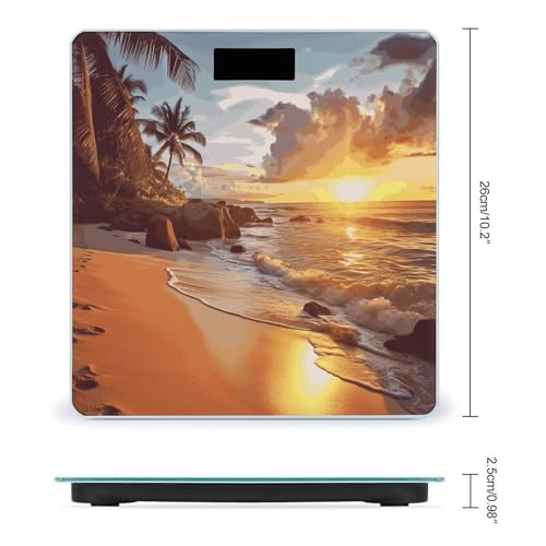 Báscula de baño digital con pantalla LED y vidrio templado miniatura 2