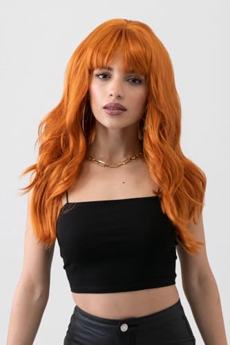 Perruque rousse ginger longue Davina pour un look glamour de soirée