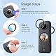 Hawdows Dual Lens Guards für Insta 360 One X2, Doppelter Objektivschutz, Abnehmbarer Linsenschutz, Panorama-Action-Kamera-Zubehör, Sicherheit und Klarheit