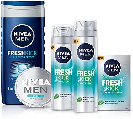 NIVEA MEN Fresh Kick After Shave Balm (100ml), Refreshing After Shave Lotion, Men's Skin Care, After Shave Balm with Mint and Cactus Water