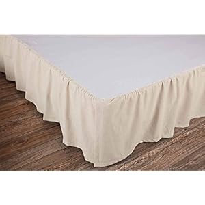 Market Place Natural California King Bed Skirt 16 Drop Beige Cream Dust Ruffle Farmhouse Bedding