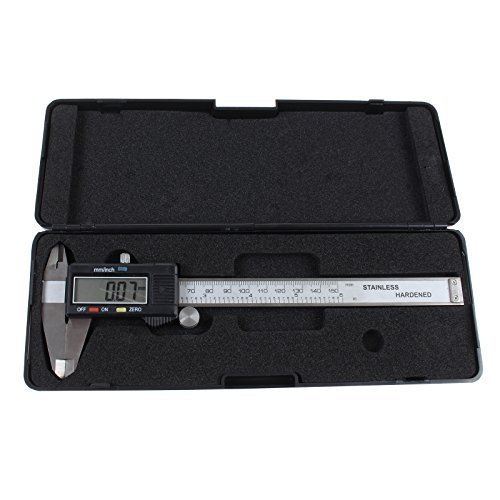 Durable 6 Digital LCD Vernier Caliper Gage Micrometer Stainless Electronic Measurement Tool With Batteries