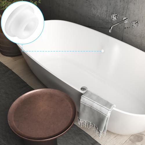 Image of 20 Pcs Bathtub Jet Covers 5 Sizes Reusable Jet Tub Cover Caps Silicone Hole Plug Tube Plugs Pool Jet Cover Waterproof Plug for Bathtub Hole (White)