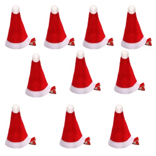 Qwrqwr 10 Stück Weihnachtsschmuck Damen Mini Haarschmuck Haarspangen...