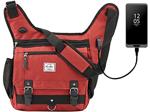 Sac à bandoulière imperméable en nylon rouge pour homme : le grand classique du quotidien urbano