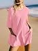 GTETKDE Rompers for Women Casual Short Sleeve Oversized Athletic Jumpsuits Workout Hot Shot Tee Romper Overalls with Pockets (PinkL)
