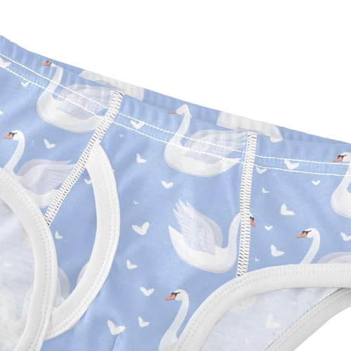 White Swan and Heart Boys' Underwear 100% Cotton Boys' Briefs Soft Toddler Underwear4
