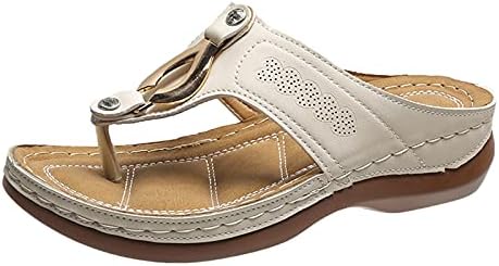 DFEK Girls Sandals Women Summer Roman Comfy Sandals Flat Bottomed Slip On Clip Toe Flip Flops Slider T Strap Sandals With Arch Support Open Sandalias de niñas retirement gifts for women