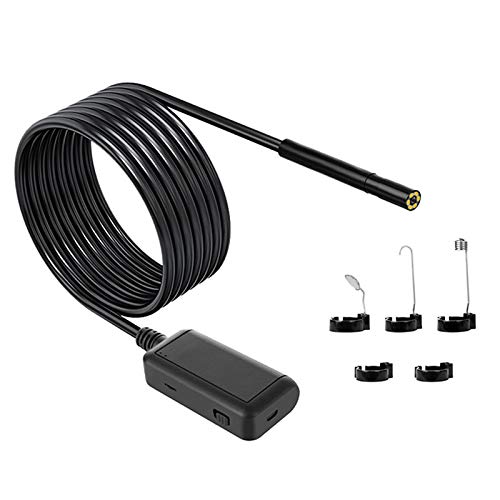 5 0MP Caméra 5. 5mm 6 réglable LED Caméra WiFi Endoscope Mini caméra serpent d' inspection Borescope étanche caméra sans fil Borescope Construit en batterie rechargeable