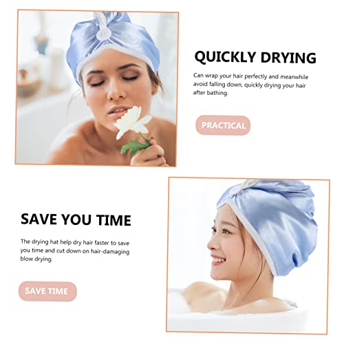 Balacoo Touca De Cabelo Seca De Veludo Cristal 2 Peças Envoltório Para Mulheres Toalhas De Cabelo Pa