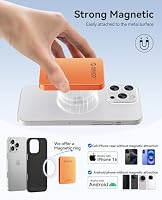 ORICO 1TB Magnetische Externe SSD, Aluminiumlegierung, bis zu 460 MB/s, Externe Festplatte SSD, Speicher erweitern für iPhone 17 Pro Max, Kompatibel mit MagSafe, USB‑C Smartphones – K5MINI Orange – Ansicht 2