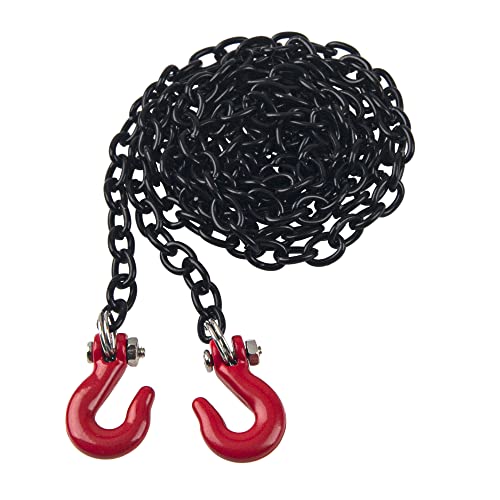 ShareGoo Mini Metal Trailer Chain with Tow Hook Decoration Accessories Compatible with Axial SCX...