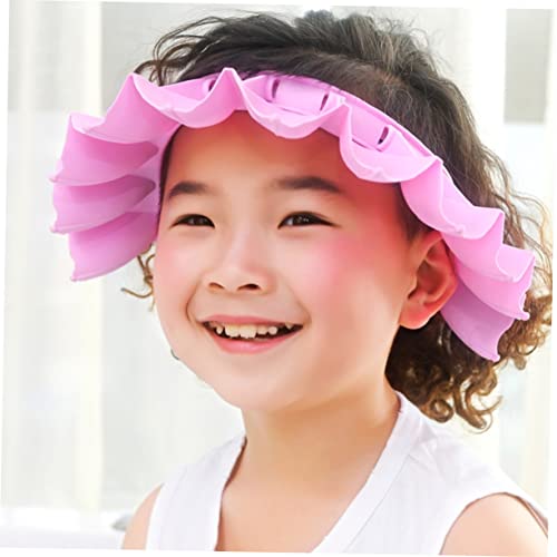 ibasenice Gorro Recém-Nascido Chapéu De Banho Para Crianças Gorro Rosa Infantil Banho Xampu Viseira