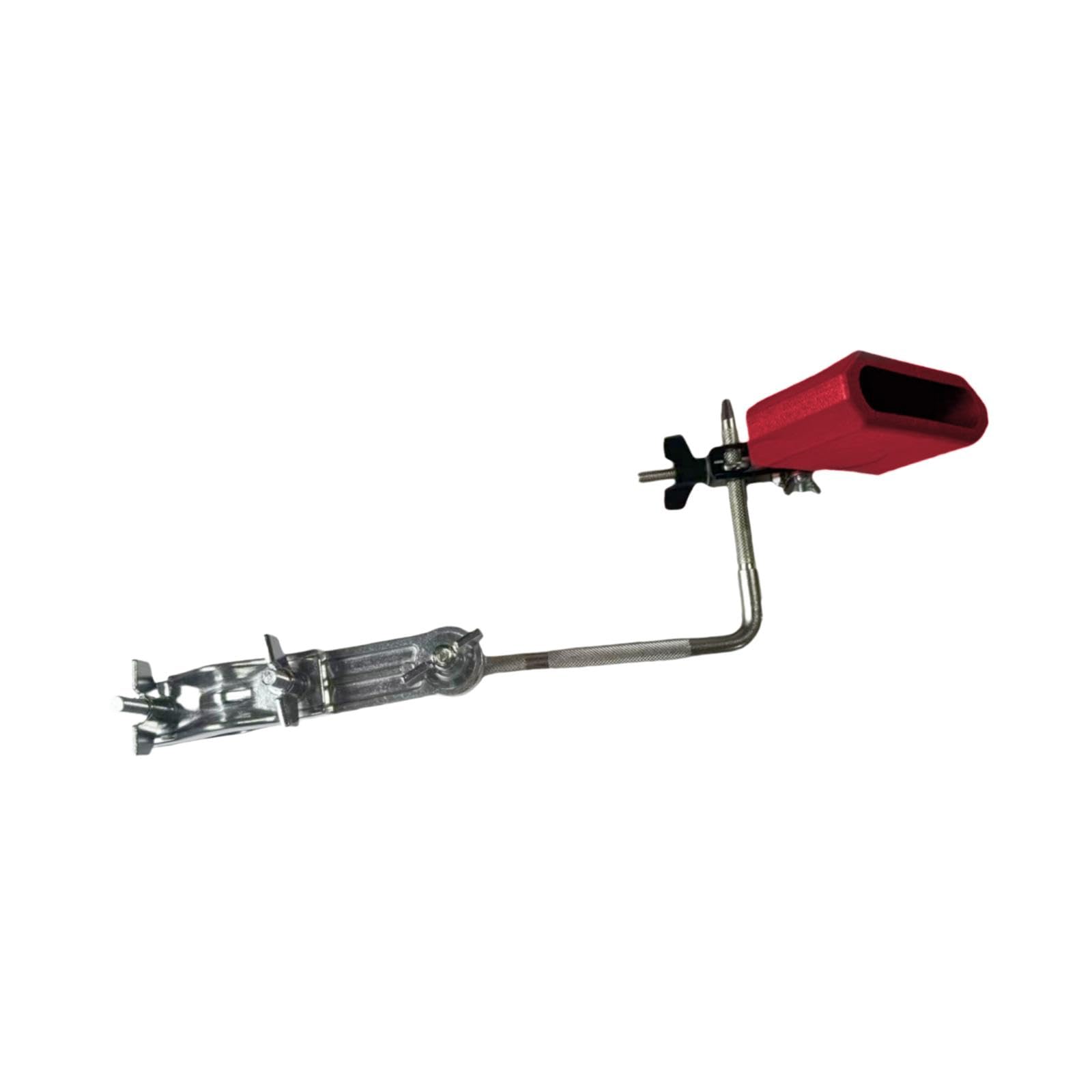 Gralara Soporte para Bombo Montaje de Cencerro Abrazadera Giratoria Instrumento de Percusión Ajustable Barra en Forma L Mejorada Adecuado para Banda, Rojo