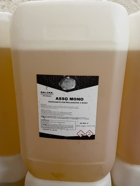 Sgrassante detergente per autolavaggio prelavaggio Monofase Giallo Sgrassatore auto tanica da 25kg industriale professionale Cleanlab RAICAR SHOP ACCESSORI AUTO