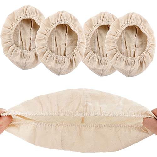 4PCS 12 Inch Oval Bread Proofing Basket Cloth Liner, Oval Brotform