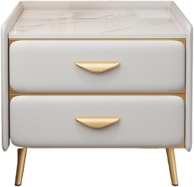 Bedside Table Bedside with 2 Drawers Bedroom Bedside Locker Household Goods(D)