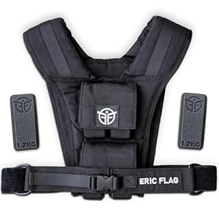Eric Flag - Giubbotto Zavorrato 20kg o 10kg, Gilet Zavorrato Regolabile con Pesi Inclusi, Adattato a ciascuna morfologia, Cintura in Nylon, Ideale per Crossfit, Fitness, Bodybuilding y Corsa