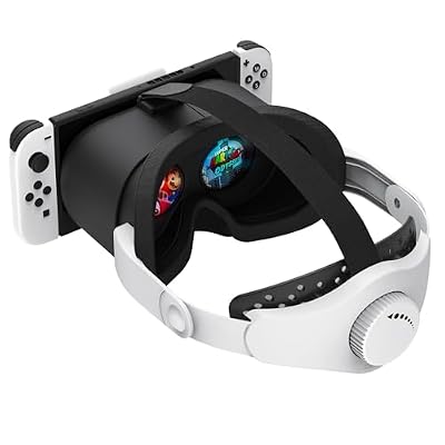 Upgraded VR Headset for Nintendo Switch, Switch OLED Model Virtual Reality Glasses with Adjustable HD Lenses and Head Strap, Labo VR Kit 3D Goggles Accessory