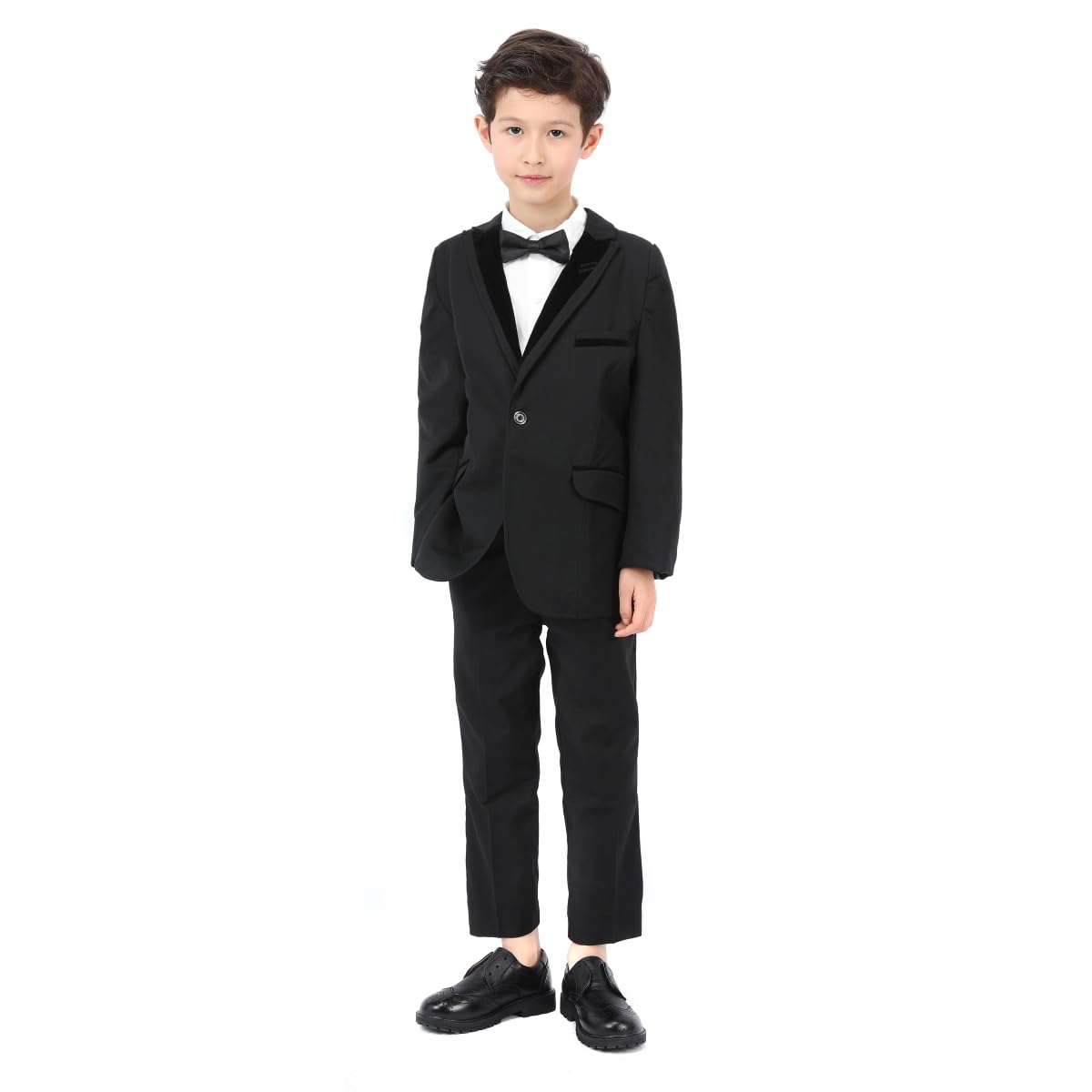 Jungen Kostüm 3-teilig Klassisch Slim Fit Hochzeitsanzug Tuxedo Jacke Hose Weste