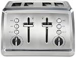 Hamilton Beach 4-Slice Toaster, Stainless Steel, Extra-Wide Slot Toaster with Sure-Toast One-Slice Technology, Bagel Setting, Toast Boost, Auto Shutoff, 24798 | Browning Control With 7 Shades | Auto Shutoff | Bagel & Cancel Buttons | Toast Boost | Wi