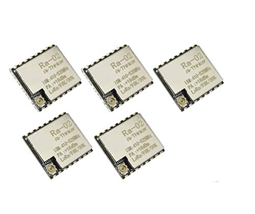 TECNOULAB 5pcs Ra-02 SX1278 433MHz Wireless Serial Port UART Interface LoRa Spread Ra02, Transparent