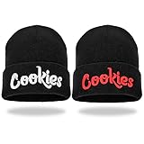 Zgboaht 2 Pack Winter Watch Cap Warm Knit Beanie Letter Embroidery Knitted Hat for Men Women and Big Kids Boy...