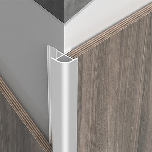 Tiras De Esquinas Redondeadas De Aleación De Aluminio, Separador De Suelos, Tapajuntas Perfil De Transición Para Hogar Y Hotel (3 Unidades, 100cm)(Plata,15.5mm)