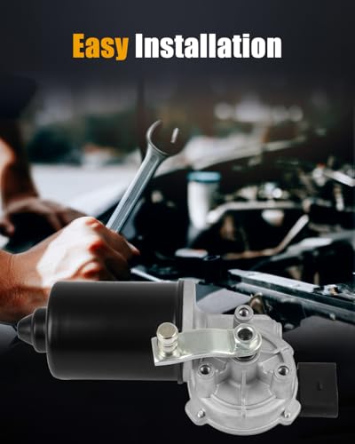 Image of ROADFAR Front Windshield Wiper Motor 12V 4-Pin Compatible with 2002-2006 For Volkswagen Golf, 2002-2005 For Jetta, 2004 R32 - Replaces OEM Part Numbers 1J1955113C, 1J1955113B