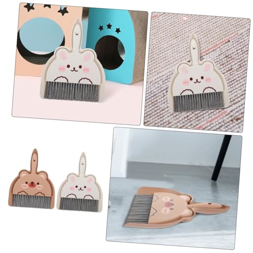 MERRYHAPY 2 Satz Mini Kehrblech Besen Set Kompakt Leicht Handlich für Tischreinigung Kleine Bereiche Büro Haushalt Camping Geeignet – Bild 8