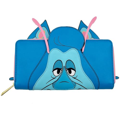 Image of Loungefly Disney Alice in Wonderland's Absolem Caterpillar Faux Leather Cosplay Zip Around Wallet, Light Blue, Zip Around