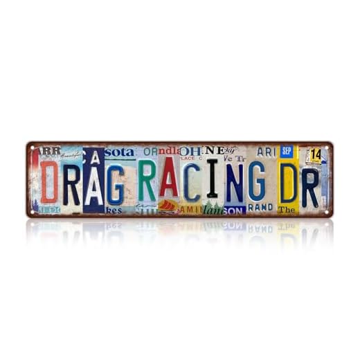 Vintage Drag Racing Dr Wall Decor Street Sign Metal Tin Signs