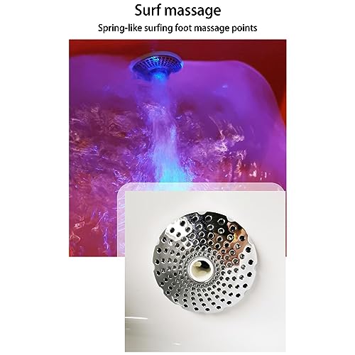 Portable Foot Spa Bathtub Acrylic Foot Bath Deep Foot Bath Spa with Massage can Automatically Drain and Adjust Hot and Cold Water Home Foot Spa Pedicure Bowl Foot Detox Bucket Tub for Home Spa Treatme
