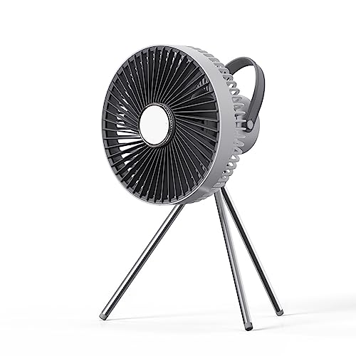 Ventilador de camping USB con iluminación nocturna para acampadas familiares en la montaña