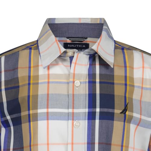 Image of Nautica Boys Long Sleeve Woven Button-Down Shirt, Comfortable, Classic Fit