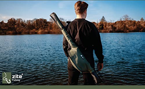 Zite Fishing Einzel-Futteral Rutentasche – Rutenfutteral Spinnrute 130cm Gepolstert – Rod Sleeve Bag Angeltasche – Bild 7