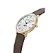 Frederique Constant Classic Quartz Moonphase Gold Stainless Steel Case Watch and Brown Leather Strap, Silver Dial, Style: FC-206RS3S5