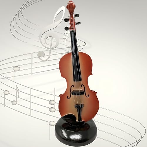 Estatua de Violín con Base Redonda Negra 19 cm miniatura 7
