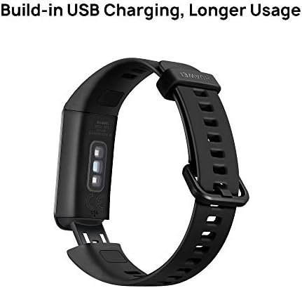 HUAWEI Band 4 Smart Band, Fitness Activities Tracker with 0.96" Color Screen, 24/7 Continuous Heart Rate Monitor, Sleep Tracking, 5ATM Waterproof, up to 6 Days of Usage Time, Graphite Black