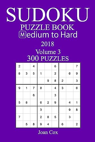 300 Medium to Hard Sudoku Puzzle Book - 2018