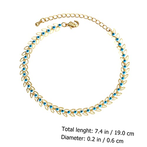 Bracelet chaîne de mains œil bleu réglable contre les bijoux lâches