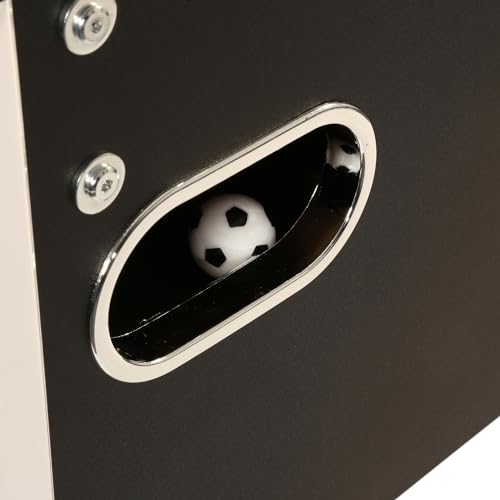 Bandito Kickertisch Profi Soccer Deluxe schwarz, massiver und robuster 80 kg Fußballtisch, Stabiler...