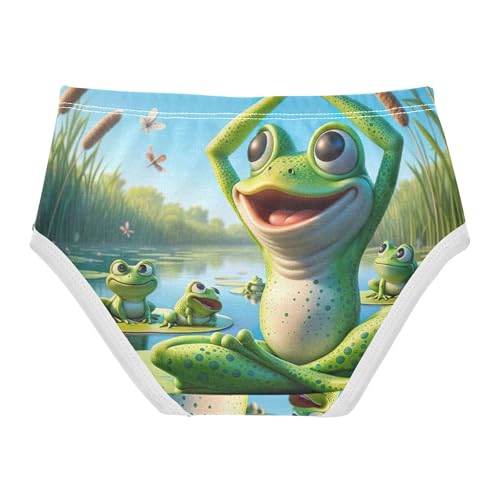 Funny Frogs Green Toddler Girls Underwear 2t Cotton Girl Panties Cute Florals Briefs Undies Kids2